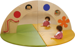 Spiegelhoek met elementen, 120 cm breed, 103 cm hoog