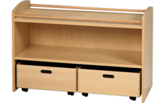 Kast Pamini voor rolbakken, 100 × 40 × 64 cm, Ahorn