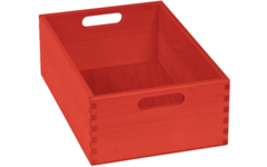 Bak tbv materialkast 6503023 en 6503024, gebeitst, 23x35x12cm, rood