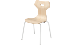 Stoel Fluke 35 cm, Ahorn met wit onderstel