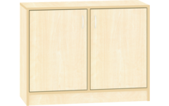 Onderkast met 2 deuren, 2 legplanken, 100 × 40 × 77 cm, ahorn