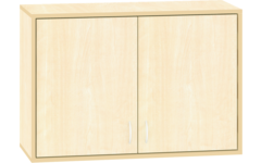 Opzetkast met 2 deuren, 2 legplanken, 100 × 40 × 68,5 cm, ahorn