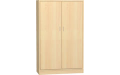 Hoge kast, beuken, 77 × 40 × 163 cm, 2 deuren, 3 legplanken