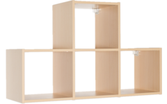 Wandhangkast 2, 4-vaks, 116 × 30 × 72 cm