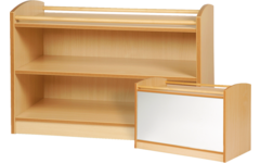 Kast Pamini met spiegel achterwand, ahorn, 100 × 40 × 64 cm.