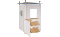 Speelwand Klax garderobe met spiegel, wit gebeitst (inclusief montage)