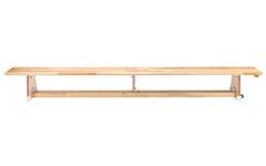 Gymbank breed met wielen, 300 x 28 cm, 35 cm hoog