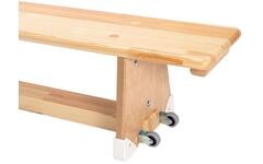Gymbank breed met wielen, 300 x 28 cm, 35 cm hoog