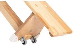 Gymbank breed met wielen, 300 x 28 cm, 35 cm hoog