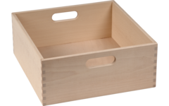 Bak, beuken voor in boeken-kast-bankje, 14 cm hoog