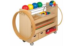 Materiaalkast laag tbv gym- en sportmaterialen 88,5×105×40 cm ahorn