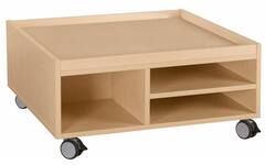 Speel- en materiaalkast vierkant 81 x 81 x 39 cm., ahorn