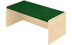Podiumelement recht 120 × 40 × 35 cm, Ahorn met Tretford bekleding