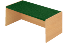 Podiumelement recht 120 × 40 × 35 cm, Beuken met Tretford bekleding