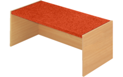 Podiumelement recht 120 × 40 × 35 cm, Beuken met Tretford bekleding