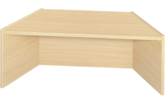 Podiumelement trapezium 100×40×35 cm, Ahorn met Tretford bekleding