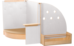 Kinderopvangspeelwand, rollenspel, 129 x 143,5 x 101,5 cm, berkenmultiplex