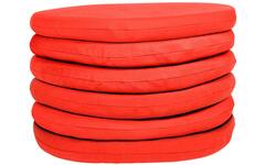 Zitkussens rood, 6 stuks, rond 30 cm