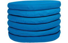 Zitkussens blauw, 6 stuks, rond 30 cm