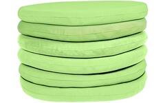Zitkussens l.groen, 6 stuks, rond 30 cm