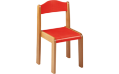 Stoel Original, beuken, rood gebeitst, hoogte A1-26 cm