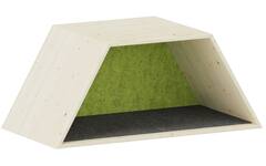 Lernwabe® Flip halve honingraat  M, bodem grijs, achterwand lichtgroen (incl. montage)