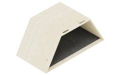 Lernwabe® Flip halve honingraat  M, bodem grijs, achterwand lichtgroen (incl. montage)