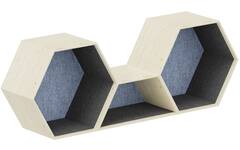 Lernwabe® Flip Set M: 2 hele + 1 halve honingraat  M,grijs/lichtblauw (incl. montage)