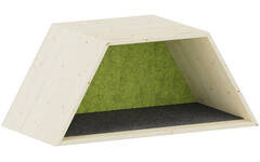 Lernwabe® Flip halve honingraat S, bodem grijs, achterwand lichtgroen (incl. montage)