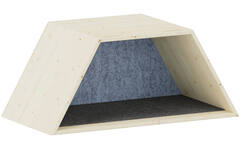 Lernwabe® Flip halve honingraat S, bodem grijs, achterwand lichtblauw (incl. montage)