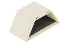 Lernwabe® Flip halve honingraat S, bodem grijs, achterwand lichtblauw (incl. montage)
