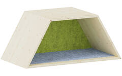 Lernwabe® Flip halve honingraat maat S, bodem lichtblauw/lichtgroen (incl. montage)