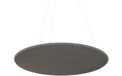 Akoestisch PET-vilt rond plafondpaneel, donkergrijs, Ø120 cm