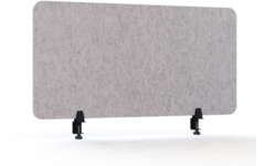 Akoestisch PET-vilt scheidingsscherm bureau, lichtgrijs, 60x120 cm
