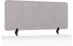 Akoestisch PET-vilt scheidingsscherm bureau, lichtgrijs, 60x160cm