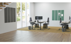 Akoestische PET-vilt wandpanelen, set4, donkergrijs, 30x120 cm