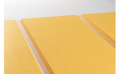 Akoestische PET-vilt wandpanelen, set4, geel, 30x120 cm