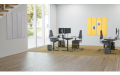 Akoestische PET-vilt wandpanelen, set4, lichtgrijs, 30x120 cm