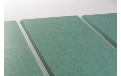 Akoestische PET-vilt wandpanelen, set4, petrol groen, 30x120 cm