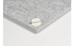 Akoestische PET-vilt wandtegels, set12, combi set grijs, 30x30 cm
