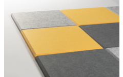 Akoestische PET-vilt wandtegels, set24, combi set geel,30x30 cm