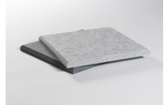 Akoestische PET-vilt wandtegels, set24, combi set grijs,30x30cm