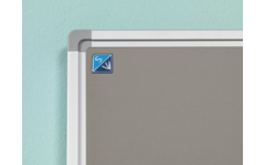 Prikbord Softline profiel 16mm, bulletin grijs, 90x120 cm