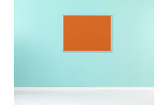 Prikbord Softline profiel 16mm, bulletin oranje, 120x180 cm