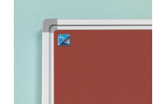 Prikbord Softline profiel 16mm, bulletin rood, 90x180 cm