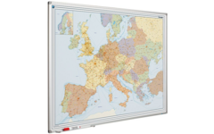 Landkaart whiteboard Softline profiel 8mm, Europa, 90x120 cm