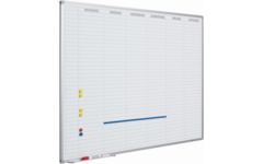 Planbord Softline profiel 8mm Werkdagen, NL incl. dagenstrook, 60x90cm