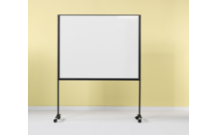 Verrijdbaar Work Board, emailstaal wit, 120x150 cm