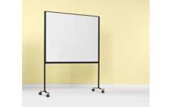 Verrijdbaar Work Board, emailstaal wit, 120x150 cm