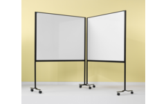 Verrijdbaar Work Board, emailstaal wit, 120x150 cm